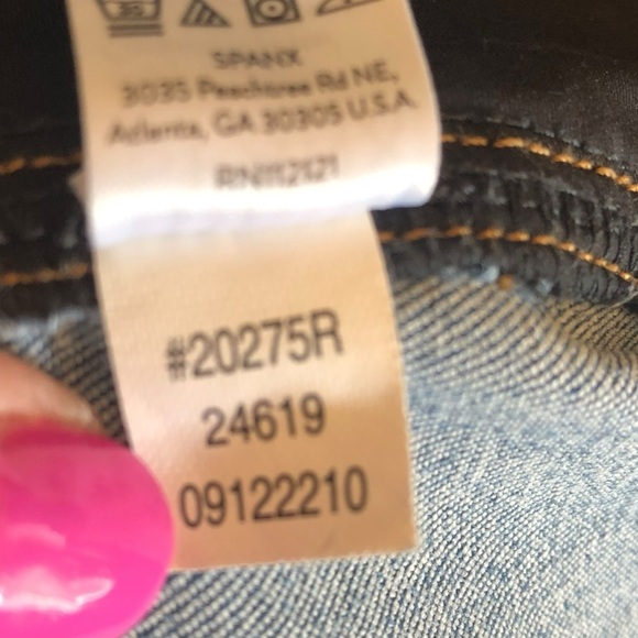 Spanx Jeggings Light Wash 1X High Rise Tummy Control Denim - Picture 6 of 14